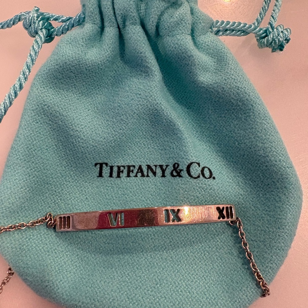 Tiffany & Co. Silver Roman Numeral Bracelet